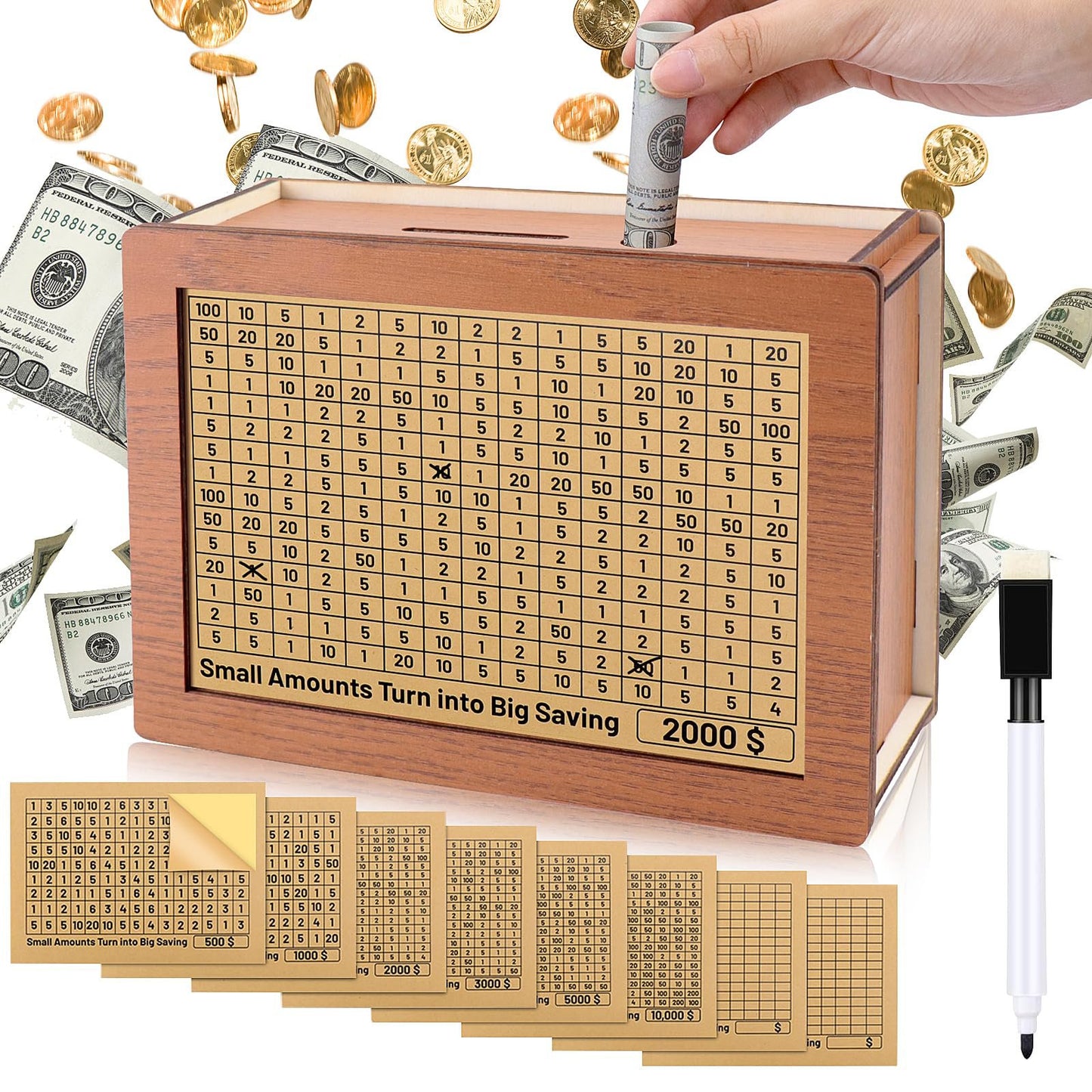 Wooden Savings Box