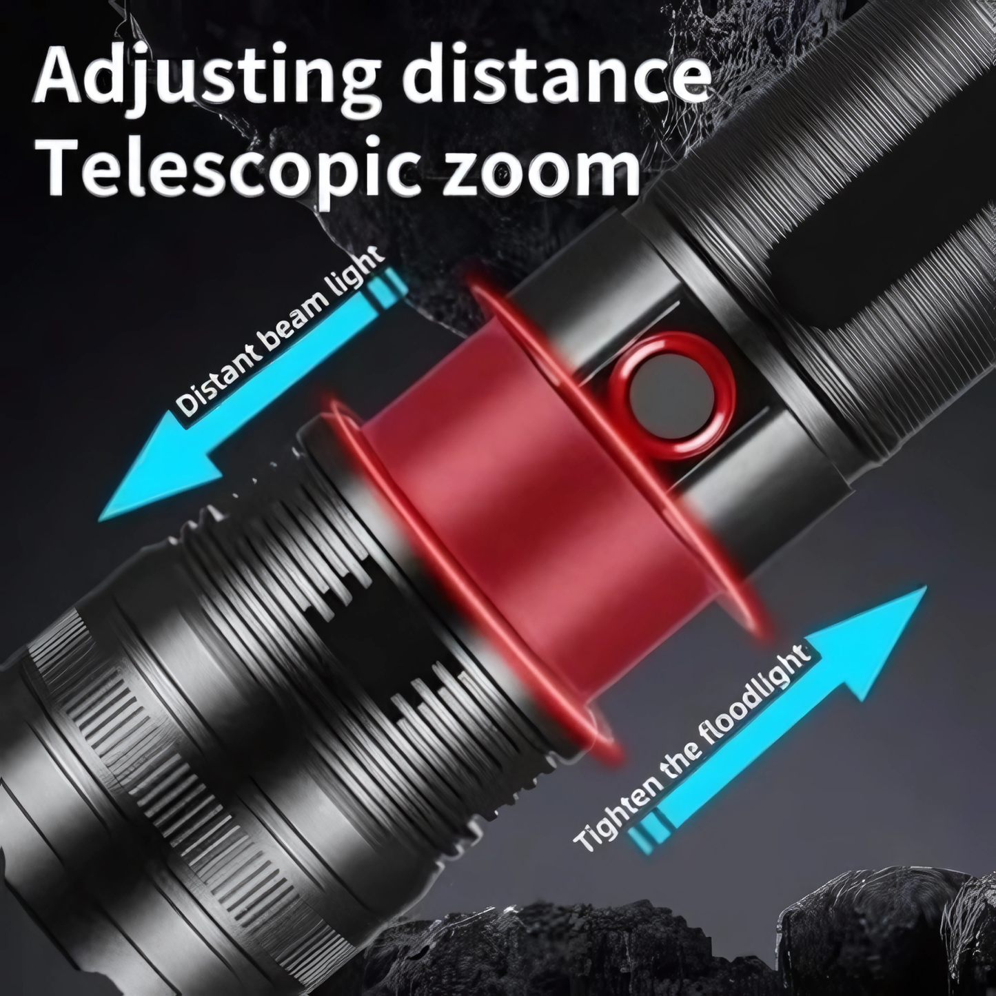 High Range Aluminum Alloy Flashlight & Power Bank